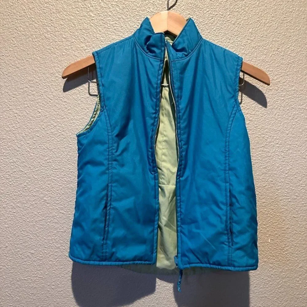 NEW GAP Girl Double Sided Vest in Blue & Green - Size L